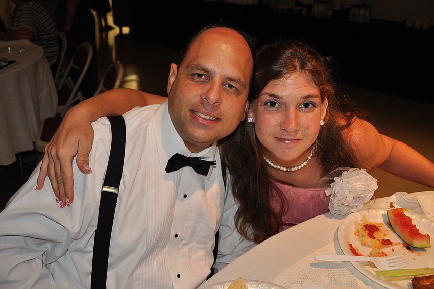 Mark Richardson and June Smith made sure to get refreshments.