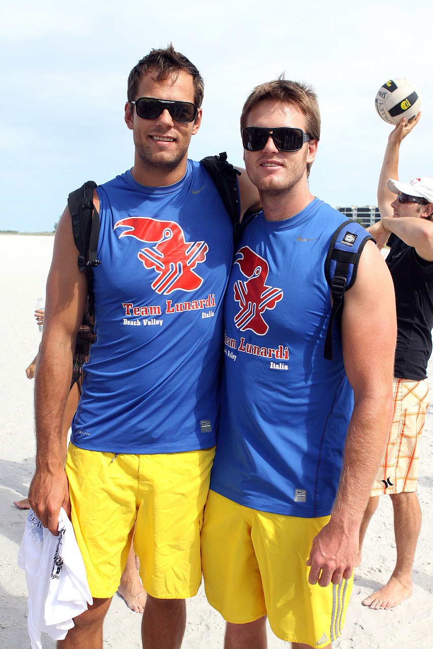 Brothers Leonardo and Bruno Lunardi competed in the Dig the Beach volleyball tournament, Saturday, June 9, on Siesta Key Beach.