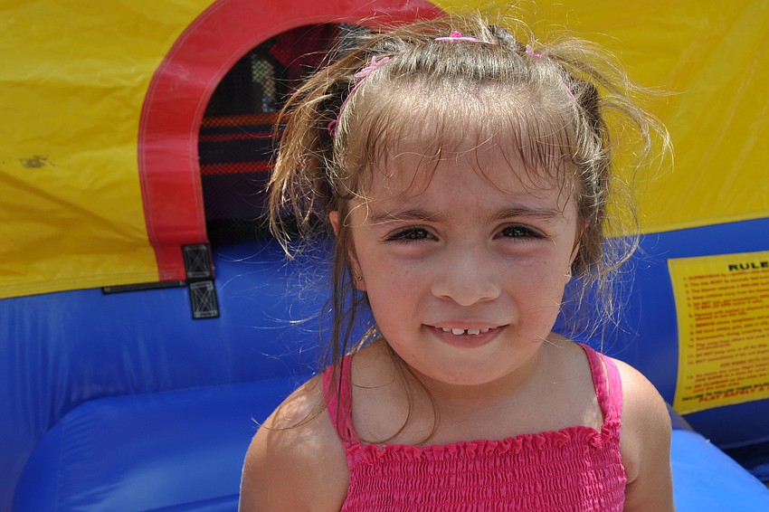 Maribel Oro and her twin sister, Marisol, not pictured, made sure to visit the bounce house.