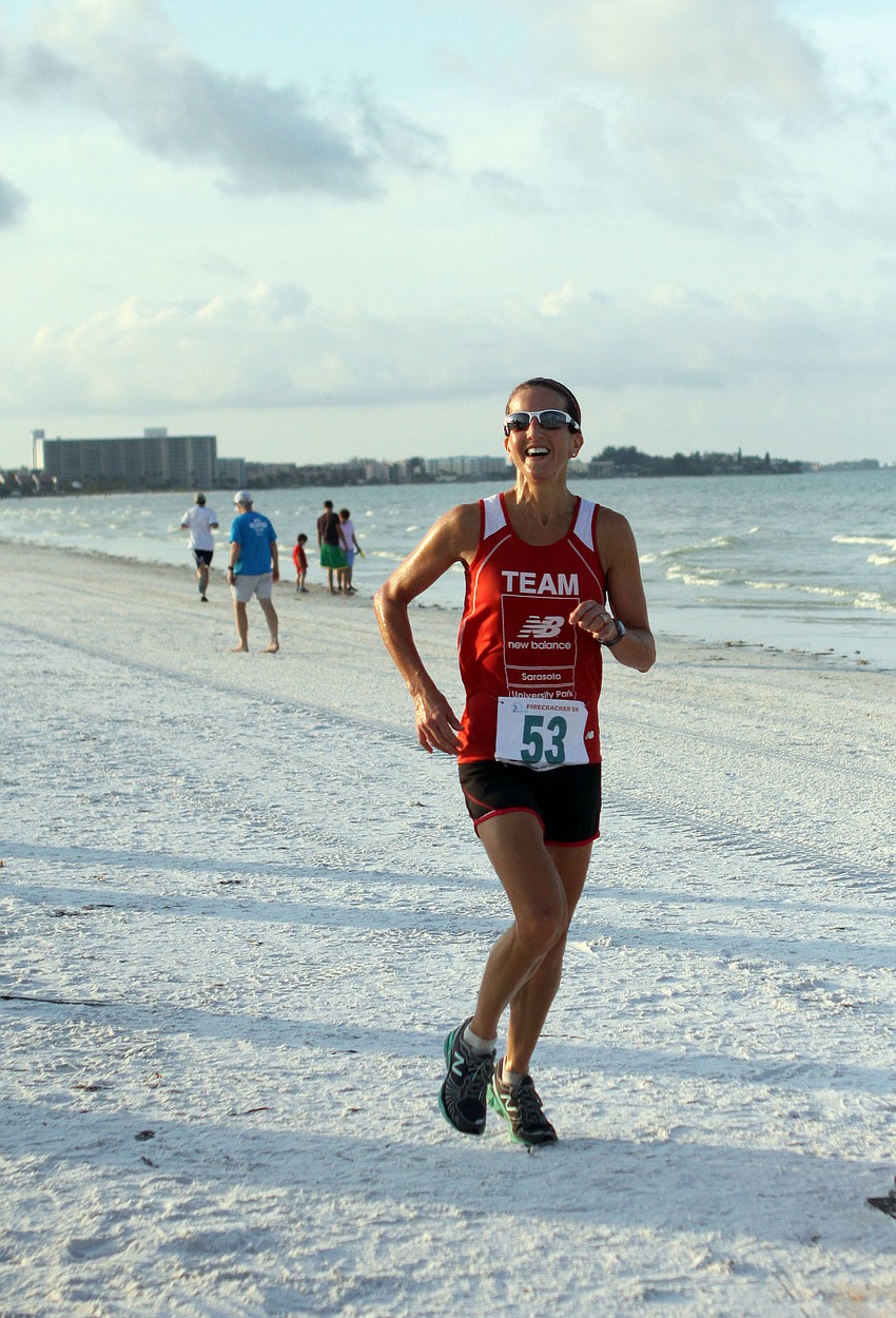 Rachel Chambers was the first woman to finish the race with a time of 20:45.