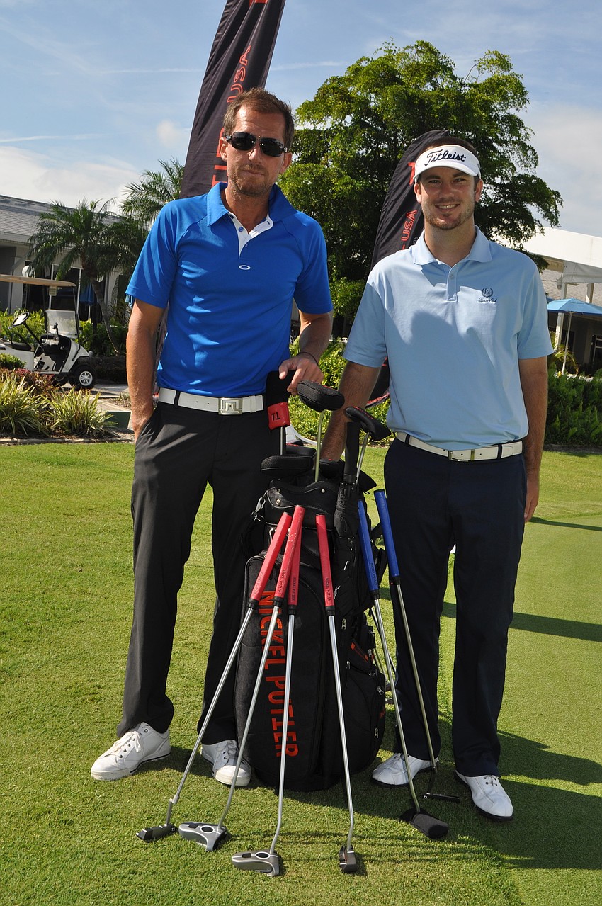 Owner of Nickel Putter Michael Mueller and Nickel Putterâ€™s tour player Chris Kennedy