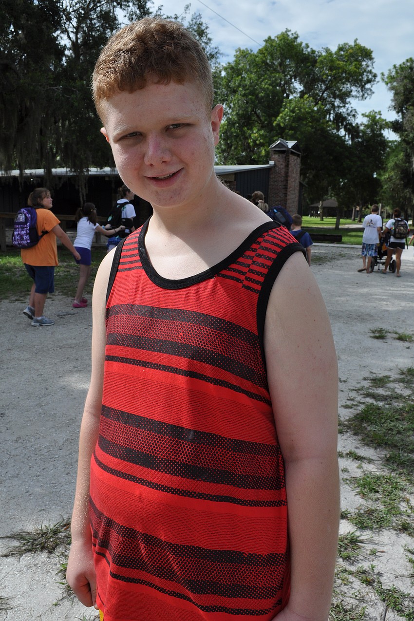 David Frances said he liked swimming the best of all the activities offered at camp.