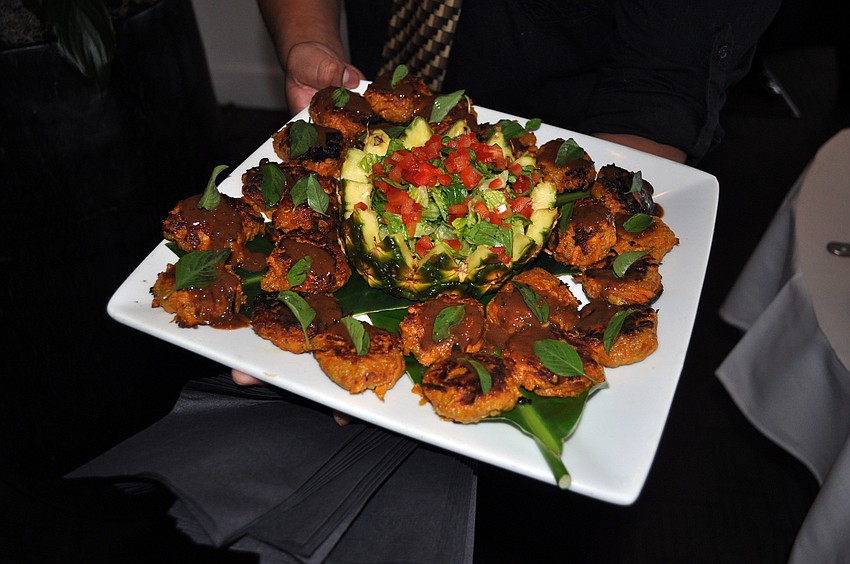 One of the many appetizers served prior to the interactive portion of the evening.