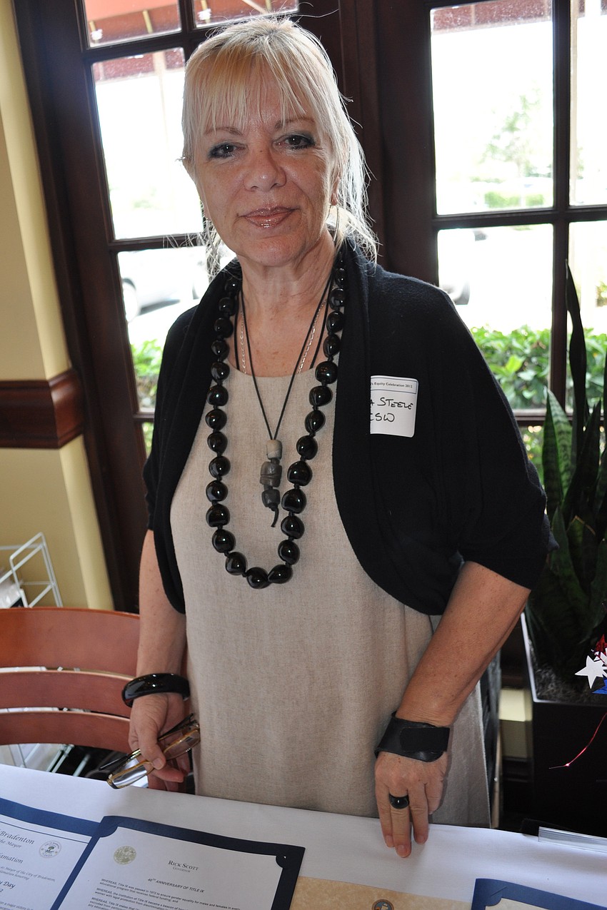 Tina Steele shared information about the 40th anniversary of Title IX.