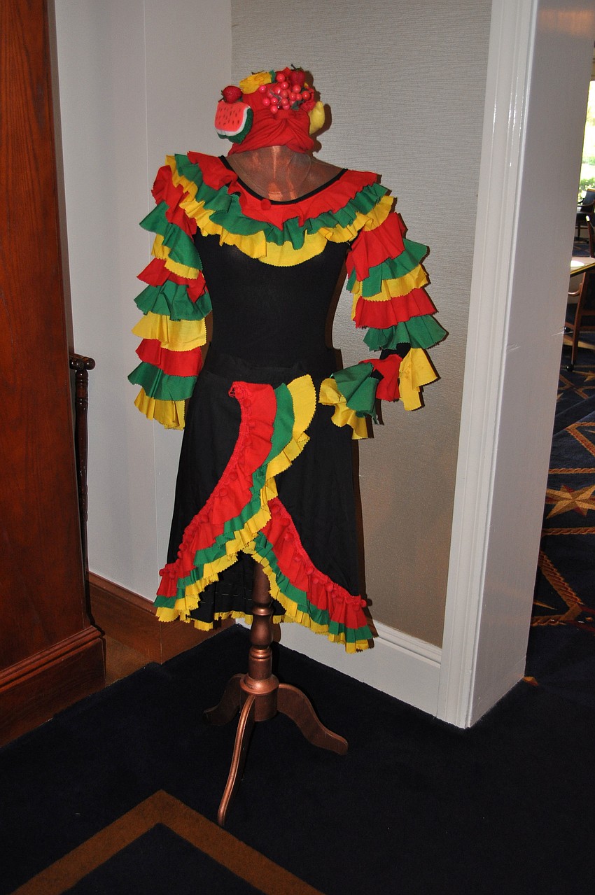 A vintage Carmen Miranda style dress was on display Saturday, Sept. 8 inside Bird Key Yacht Club during their Carnival event.