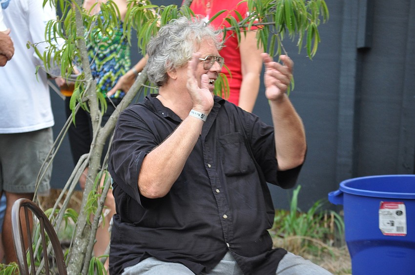 Mitch Minks gives applause