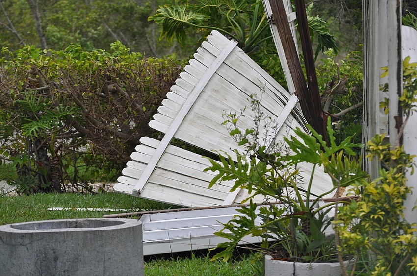 High winds tore through Longboat Key. A fence was blown down near the 4000-block stretch of Gulf of Mexico Drive.