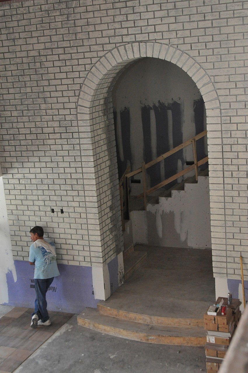 The archway to the grand stairs.