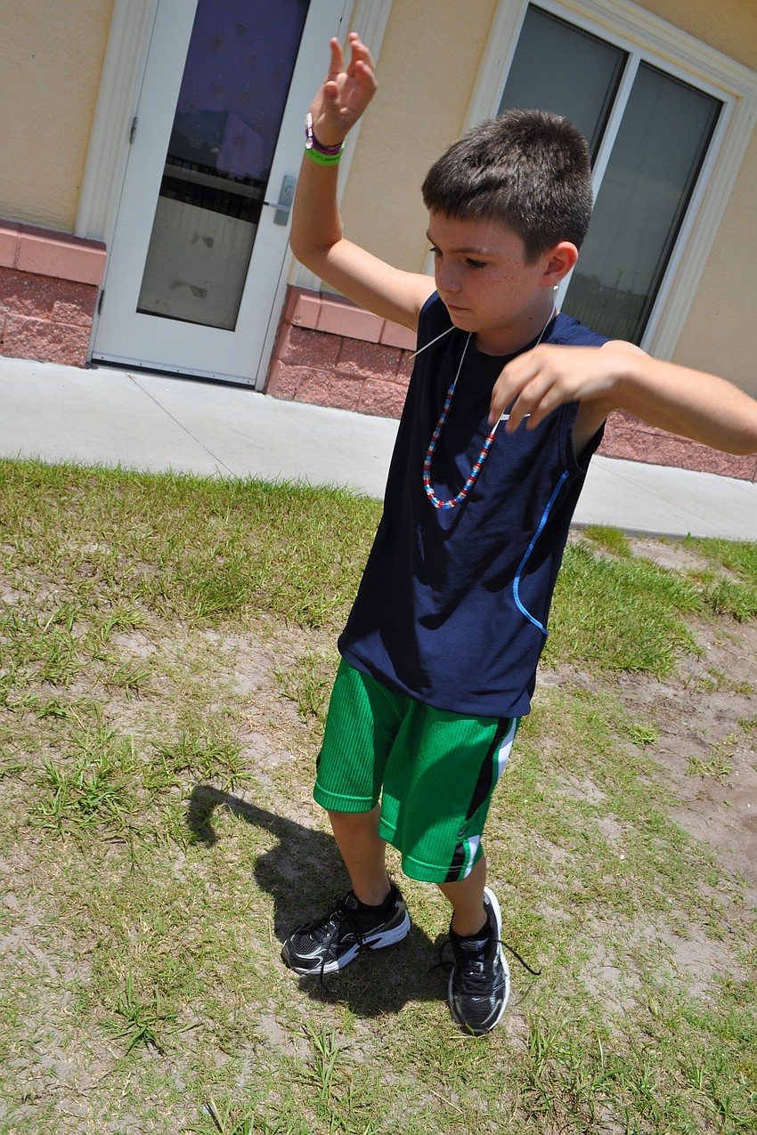 Axel DeVine, 8, jumped more than 8 feet