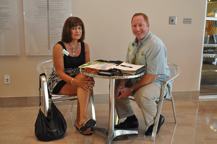 Allie Hueter with Building Connections and Robert S. Dinan with SRQ Angler Classic