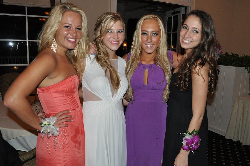 Kendall Sompolski, Lydia Scheufler, Ashley Preininger and Rachel Lowitz are seniors.