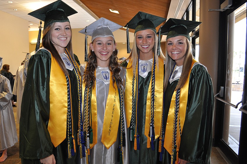 Fiona Morley, Taylor Halligan, Ashley Rademaker and Madeline Winship all were leaders of the senior class.