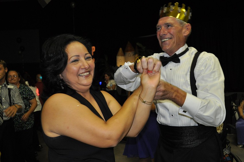 Chaperones Jim Dundas and Angela Sanchez spent much of their time on the dance floor.