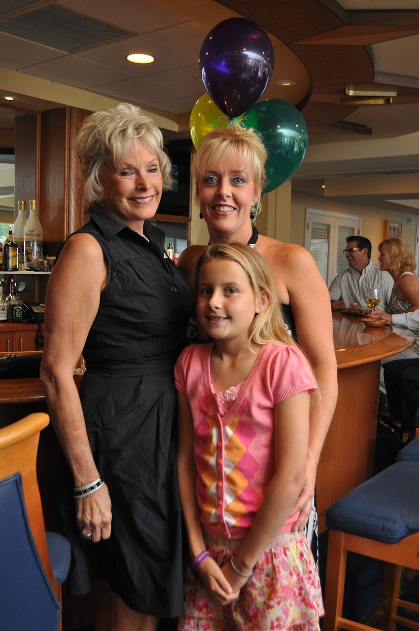 Judy Harms, Morgan Windsor and Laura Flood