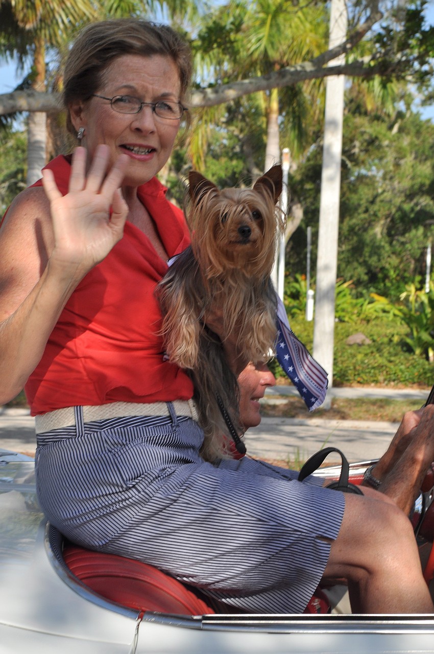 Commissioner Lynn Larson and Muffin the dog