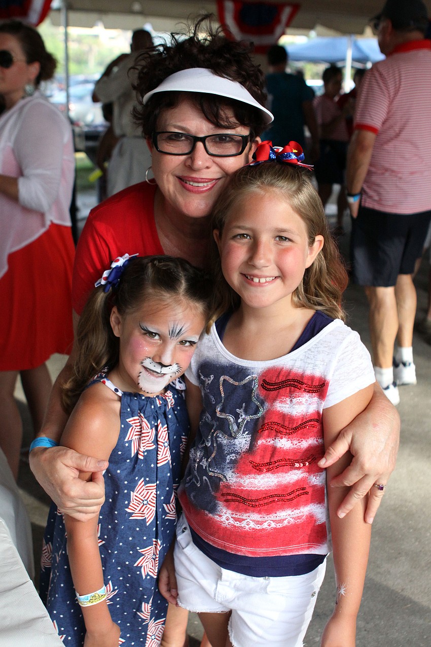 Jill Selby with Charlie Merrill, 5, and Layla Wanock, 8
