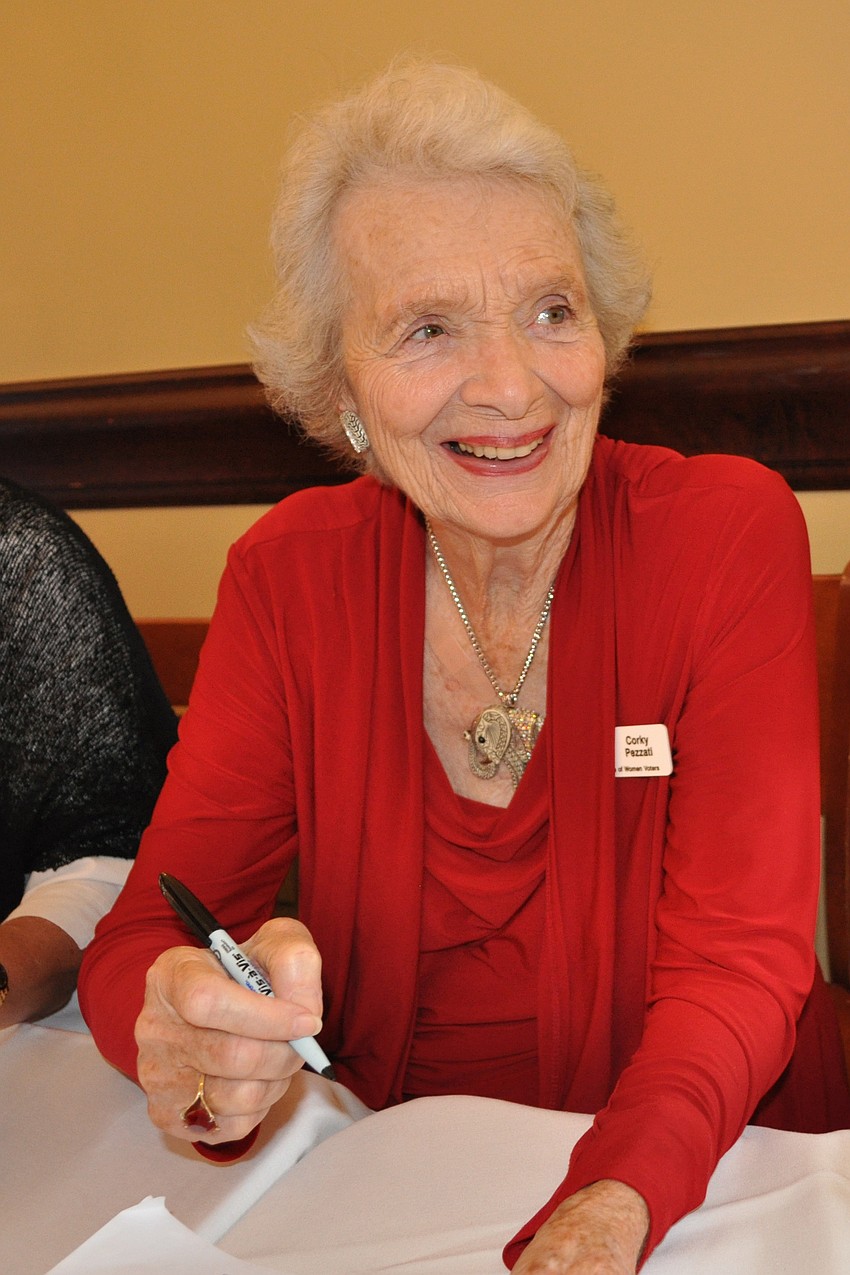 Corky Pezzati checked in guests.