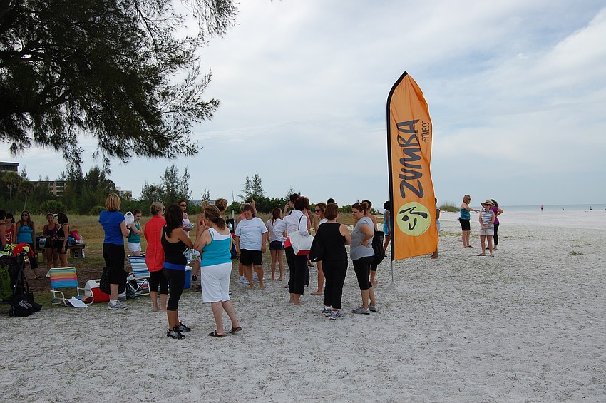 Mingling is part of Zumba's allure. 