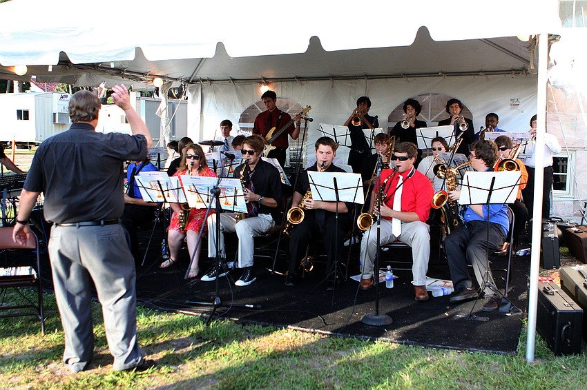 The Manatee High School Jazz Ensemble performed before and during the commencement ceremony for the class of 2012.