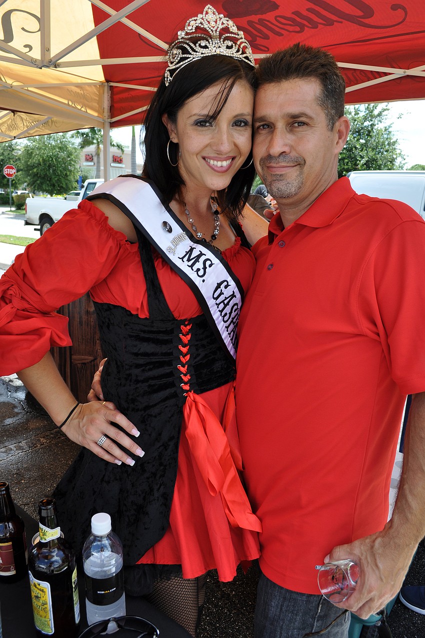 Miss Gasparilla Yajaira Reyes grabbed a picture with her friend, Jesus Melendez.