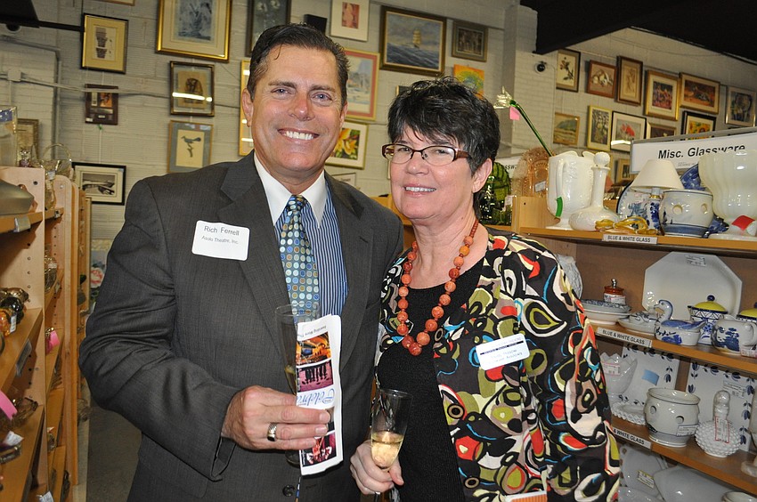 Rich Ferrell and Angel Hissom representing grant recipient Asolo Rep Theatre