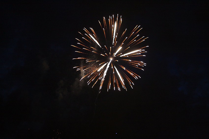 The fireworks display on Siesta Key Public Beach lasted 15 minutes and was enjoyed by thousands of people on and off the beach.