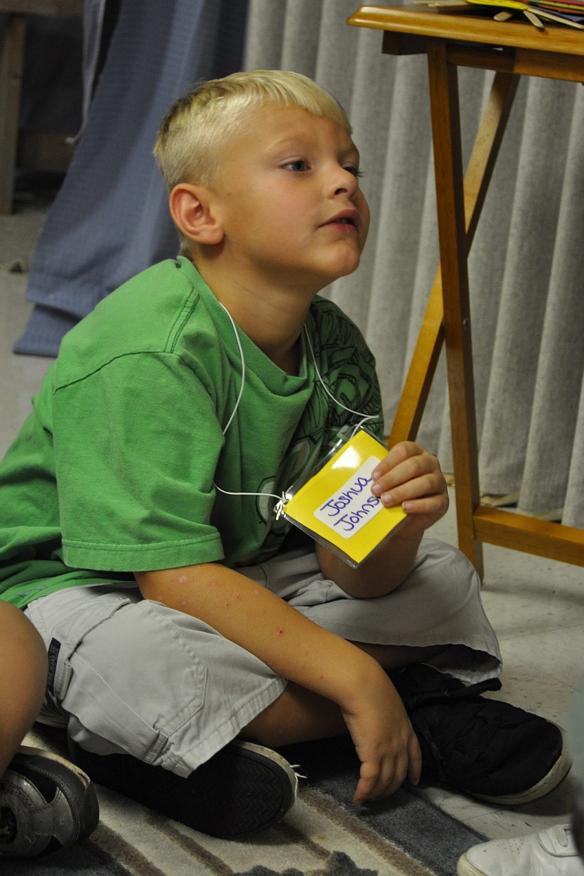 Joshua Johnson paid close attention during story time.