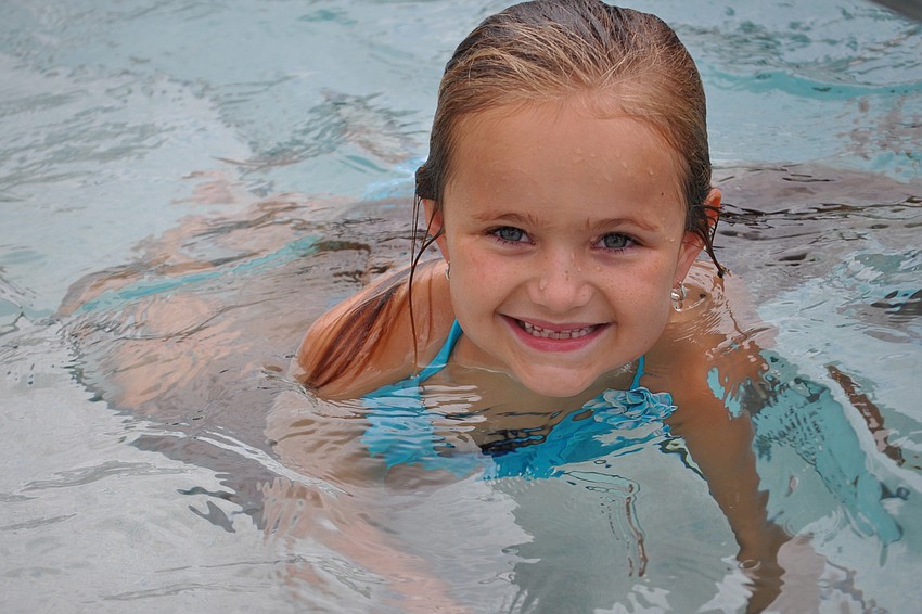Caitlin Morin, 7, was all smiles.