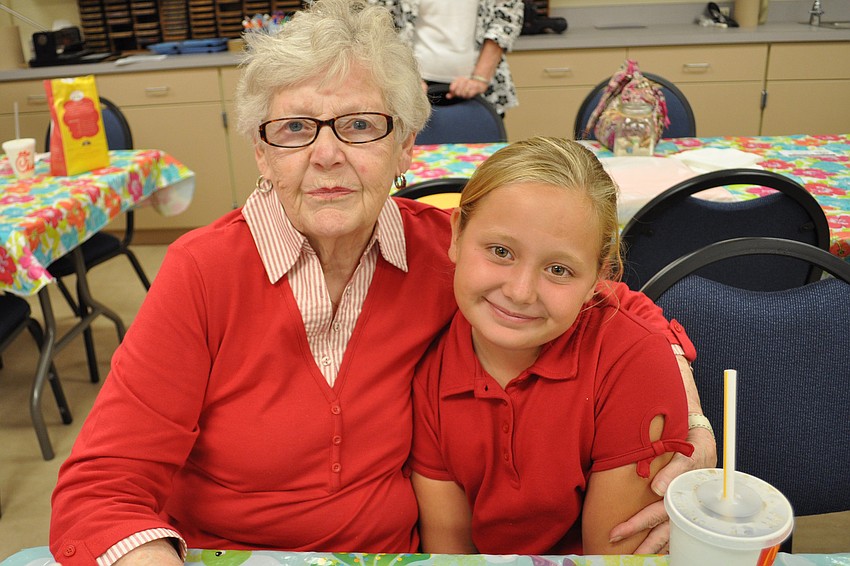 Lee Johnson shared a meal with her granddaughter, Cassie Lloyd.