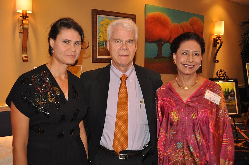 Artist Josefina Filotas, far right, with her daughter, Denise, and husband, Bill