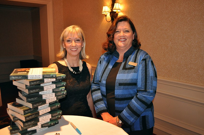 Olivia Thomas, chair of the platinum dinner, and Stephanie Grosskreutz, chairman of the 2013 Town Hall Lecture Series