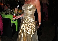 Jennifer Allen wears her prom dress from 1988.