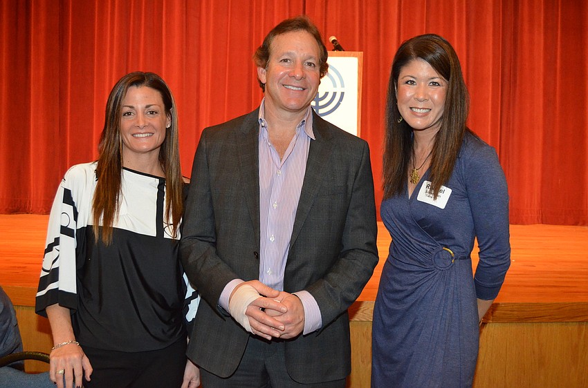 Alyson Hanan, guest speaker Steve Guttenberg and Rachel Silverman