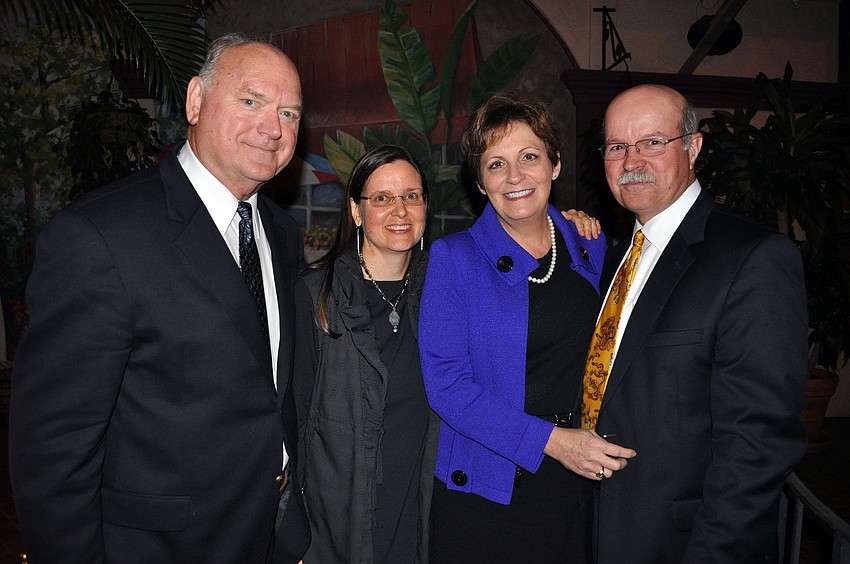Terry Grywinski and Elizabeth Power, Executive Director of The Perlman Music Program/Suncoast, with JoAnn Urofsky and David Smith