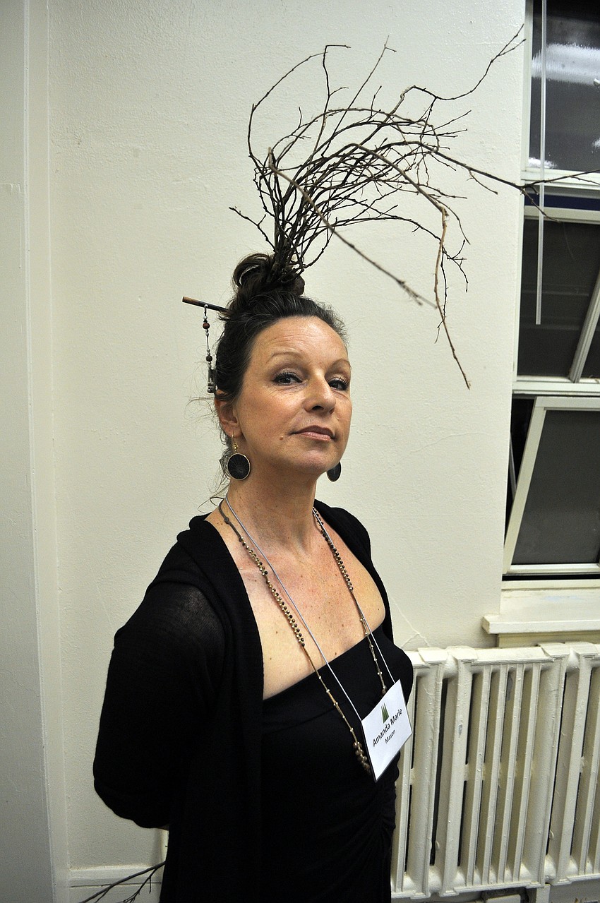 Amanda Marie Mason wore sticks in her hair at the SMOA gala.