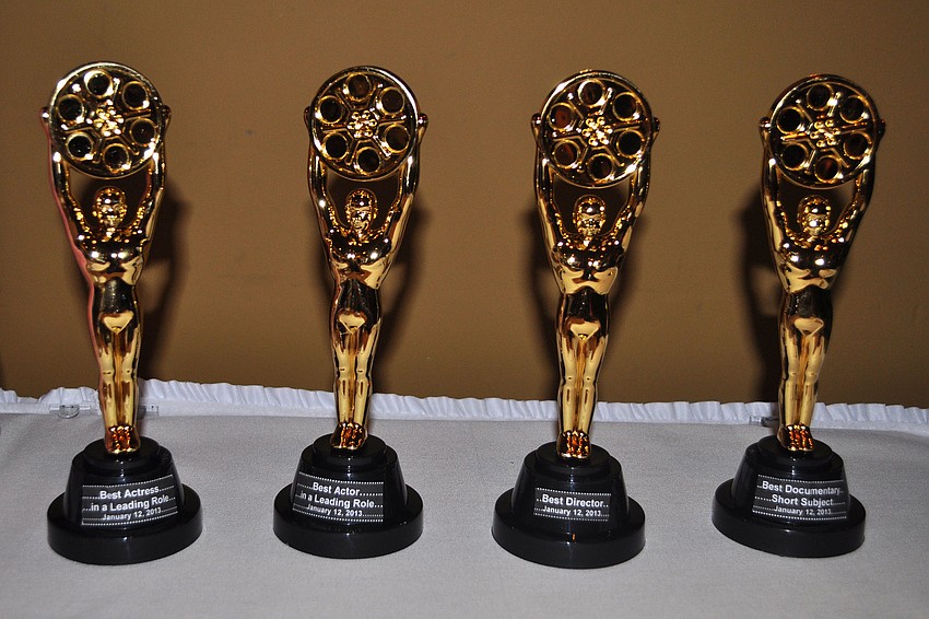 The four â€œOscarâ€ awards for the honorees at Temple Emanu-Elâ€™s Dining with the Stars event.