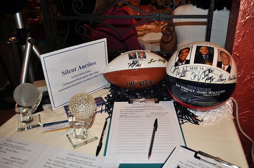 A variety of items were up for bidding on at the silent auction.