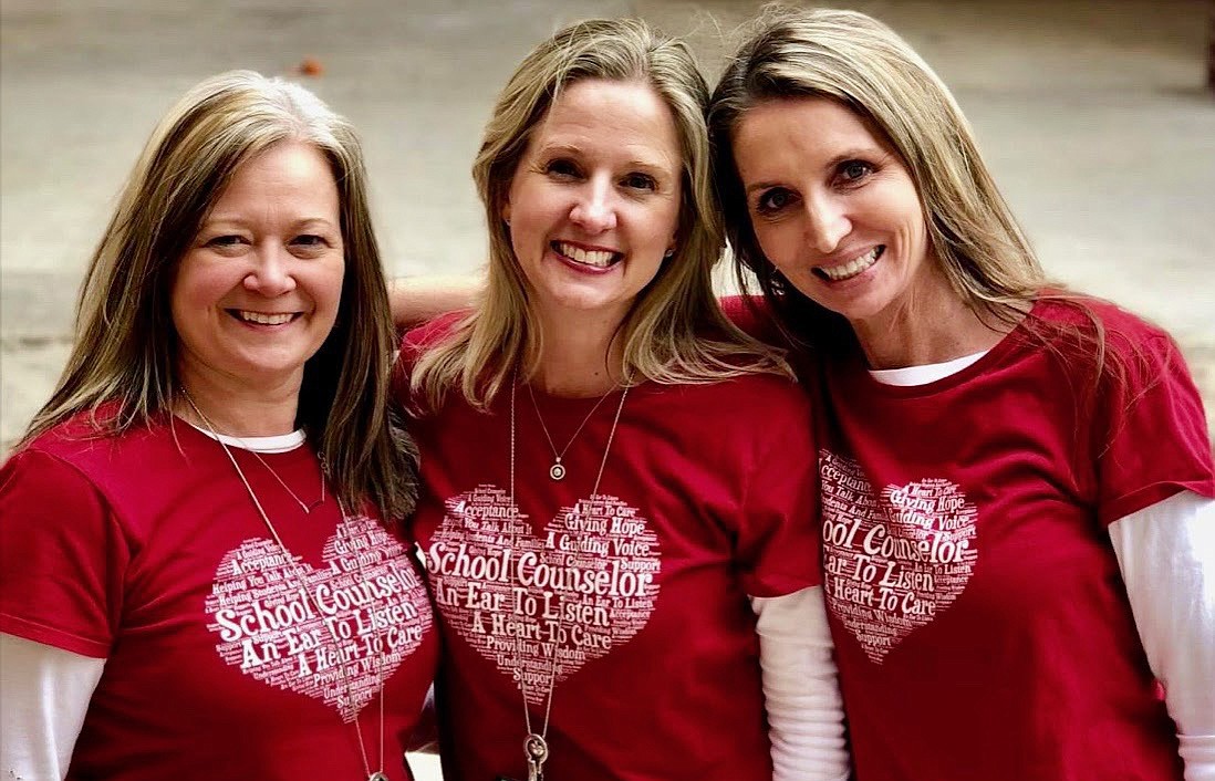 Eighth grade School Counselor Lisa Gallagher, sixth grade School Counselor Kellee DeRiggi, and seventh grade School Counselor Tara Fatta all have been guiding students for 26 years. Courtesy photo