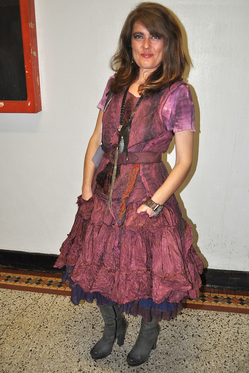 Tatiana Hudson wore her own homemade outfit to the gala.