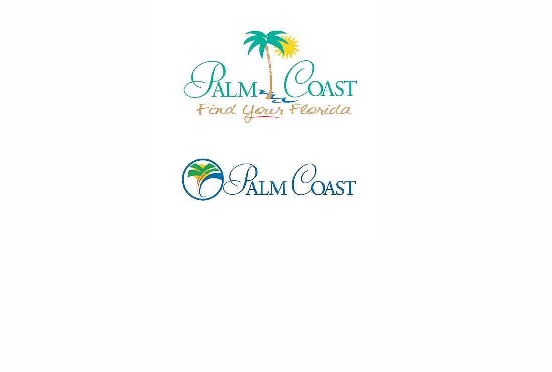 Should the proposed new Palm Coast logo, at bottom, replace the city's existing one, above? Images courtesy of the city of Palm Coast
