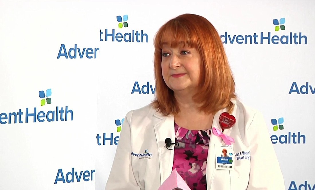 Dr. Lisa Minton. Screenshot from AdventHealth morning briefing