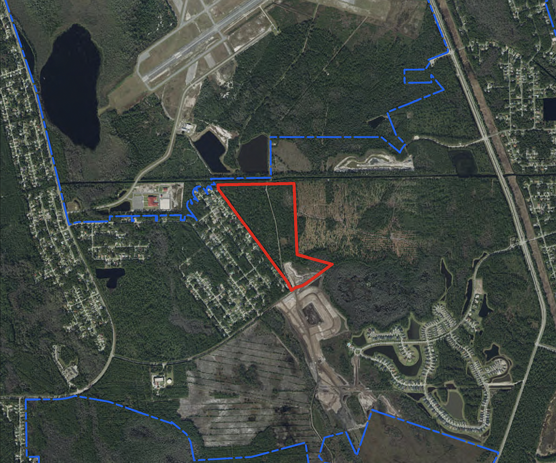 The property is just south of the Flagler Executive Airport. Image courtesy of the city of Palm Coast