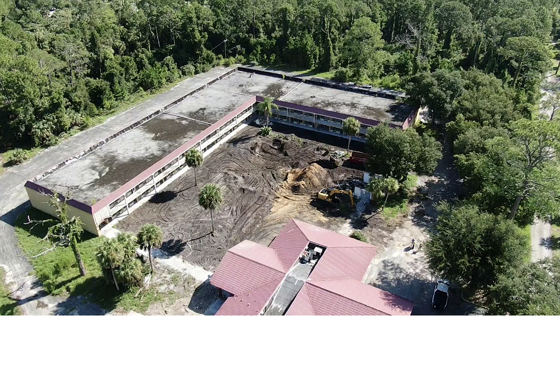 The hotel property partway through the renovation process. Image courtesy of the Flagler County government