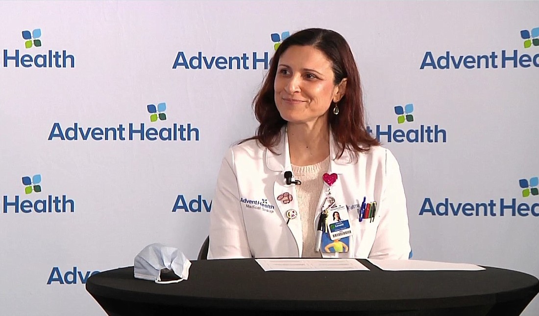 Dr. Fatma Levent, medical director of infectious disease at AdventHealth for Children. Screenshot from AdventHealth morning briefing