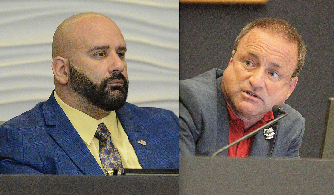 Palm Coast City Councilman Victor Barbosa will challenge County Commissioner Joe Mullins, right, for the District 4 County Commission seat. Photos by Jonathan Simmons