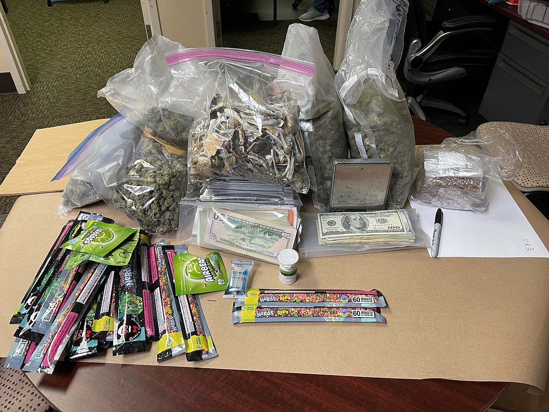 Drugs and cash seized at the home. Photo courtesy of the Flagler County Sheriff's Office
