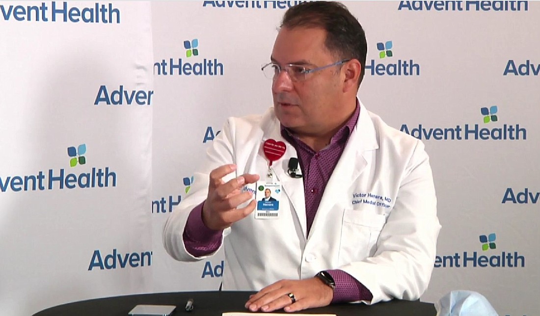 Dr. Victor Herrera, chief medical officer at AdventHealth Orlando on the Dec. 21Â AdventHealth News Briefing