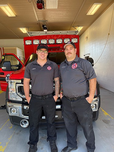 Firefighter/Paramedic Jimmy Melady and Fire Rescue Lieutenant Jon Moscowitz. Courtesy photo