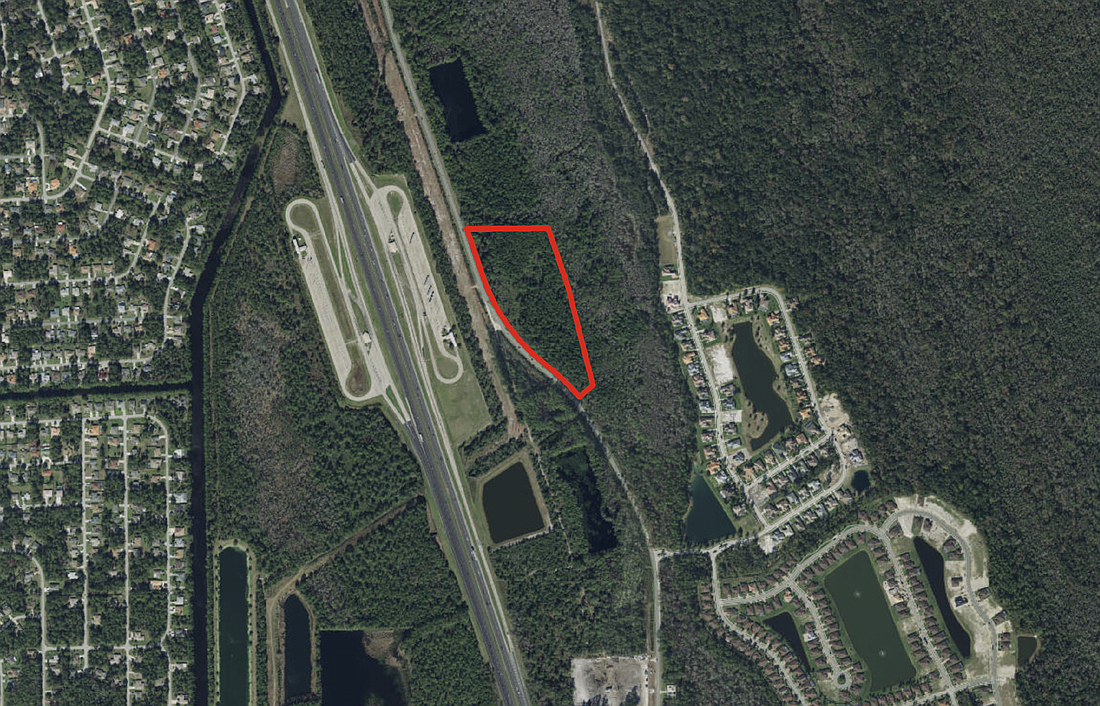 The RF2 Storage property, as shown in a city of Palm Coast planning board meeting document.