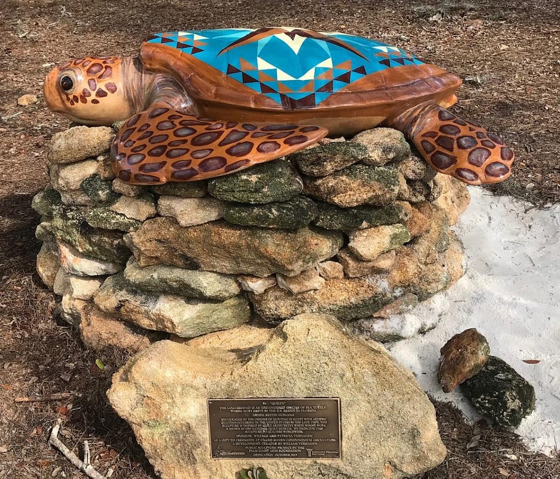 Quilty in her spot on the Turtle Trail. Courtesy photo